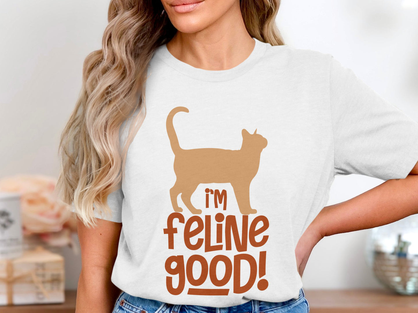 I'm Feline Good - Cat Silhouette Tee