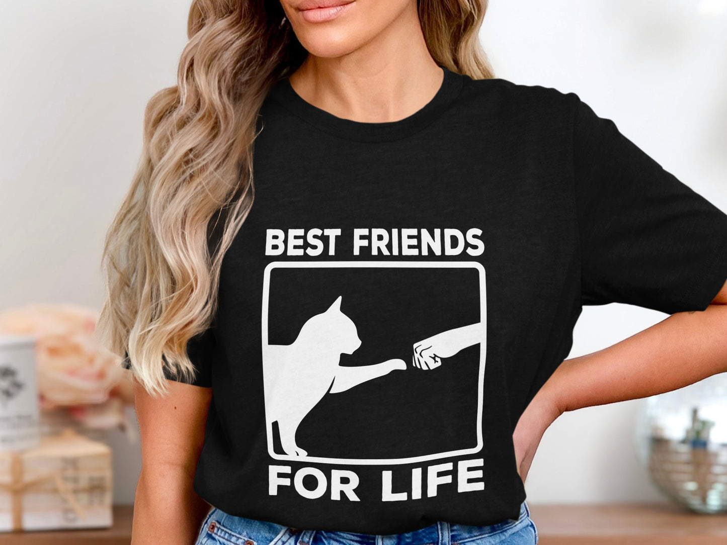 Best Friends for Life - Cat and Human Bond Tee