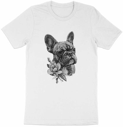 Frenchie Florals Tee - Elegance Meets Whimsy