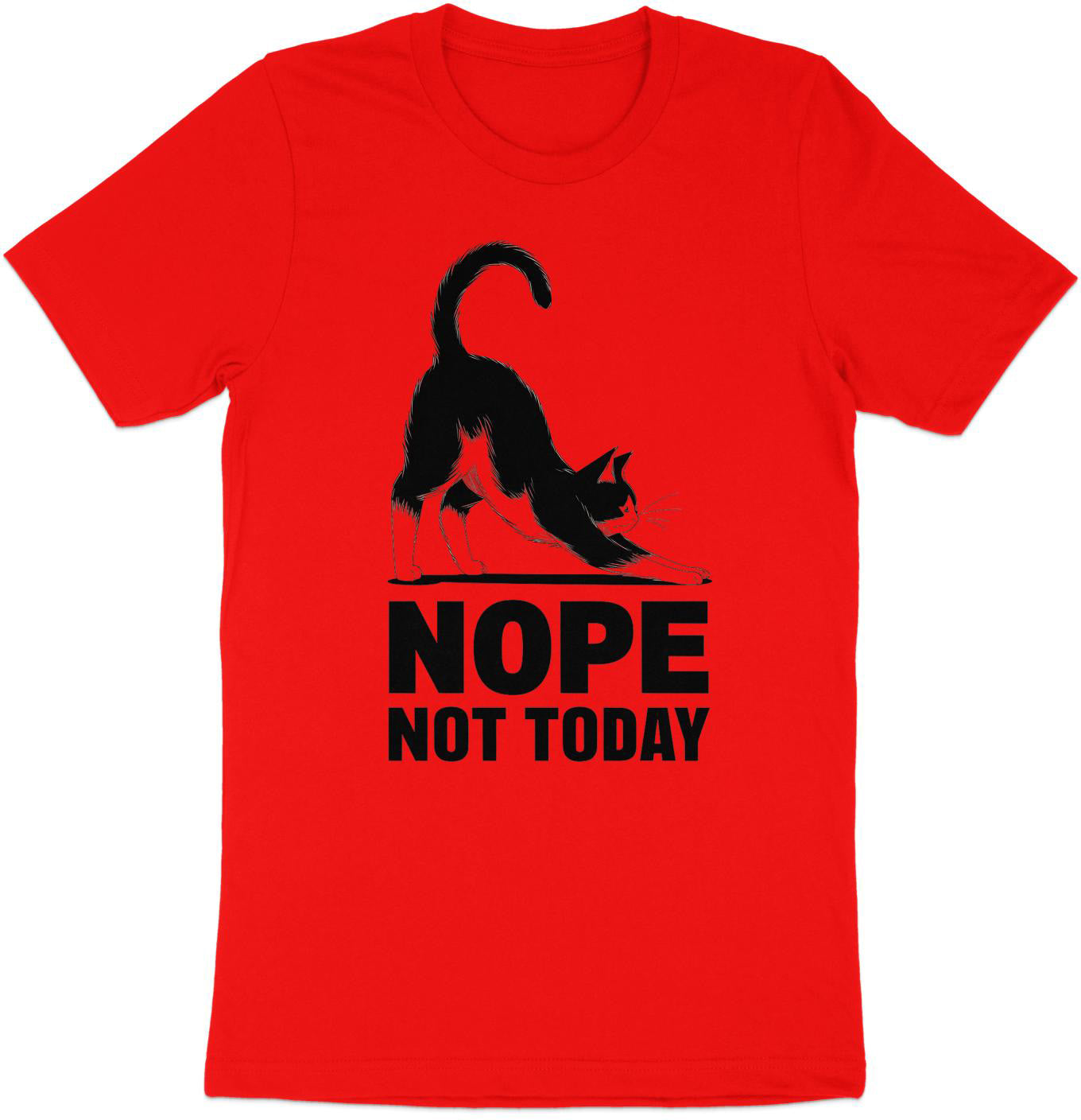 Nope, Not Today Cat - Anime-Style Attitude Tee