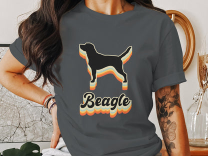 Retro Beagle Boogie - 70's Vintage Beagle Silhouette Tee