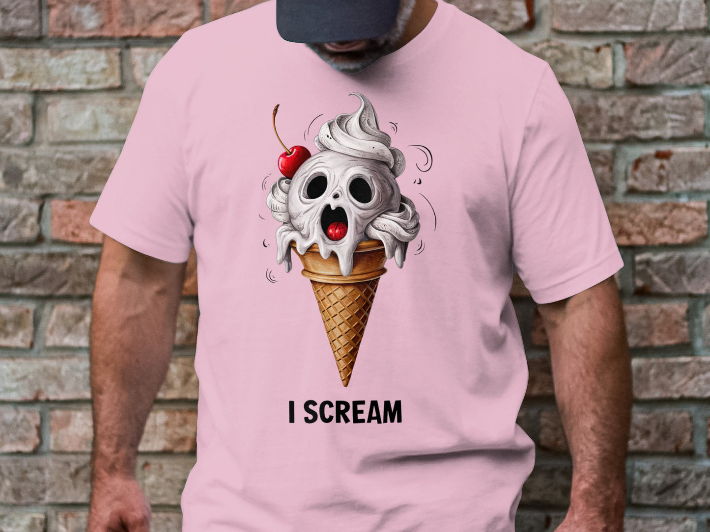 Chilling Treat Tee - Spooky & Sweet Ice Cream Skull
