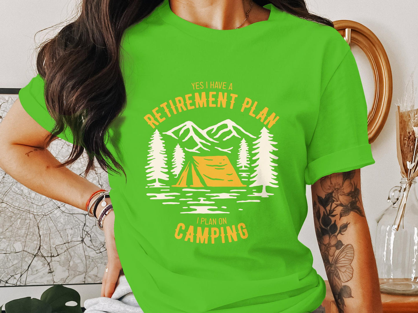 Retirement Goals - 'Retirement Plan: Camping' Enthusiast Tee