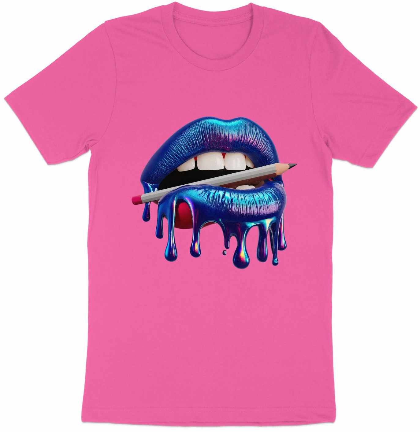 Creative Kiss Tee - Luscious Lips & Pencil Drip Art