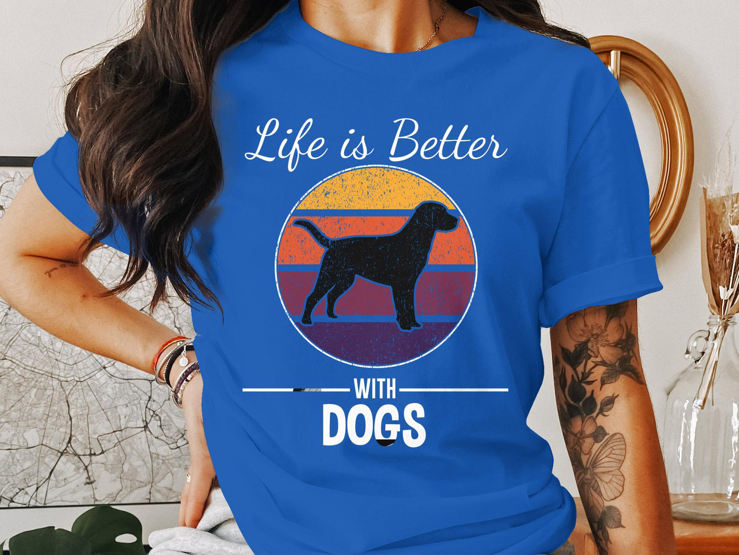 Vintage Canine Summit - 'Life Is Better With Dogs' Retro Tee