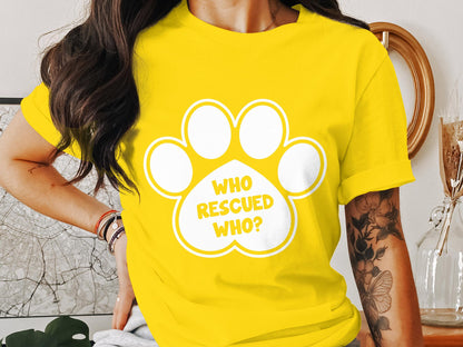 Dogs Companion's Echo Tee - Who Rescued Who?