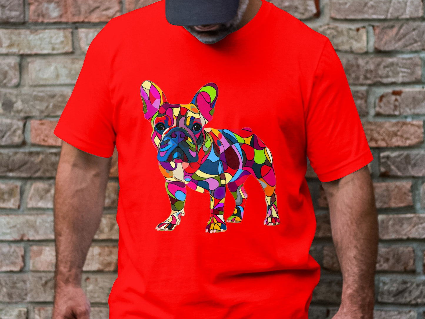 Kaleido Pup French Bulldog Tee - A Spectrum of Fun