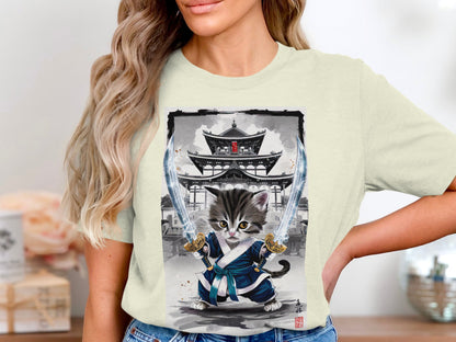 Samurai Kitten - Epic Warrior Cat Graphic Tee