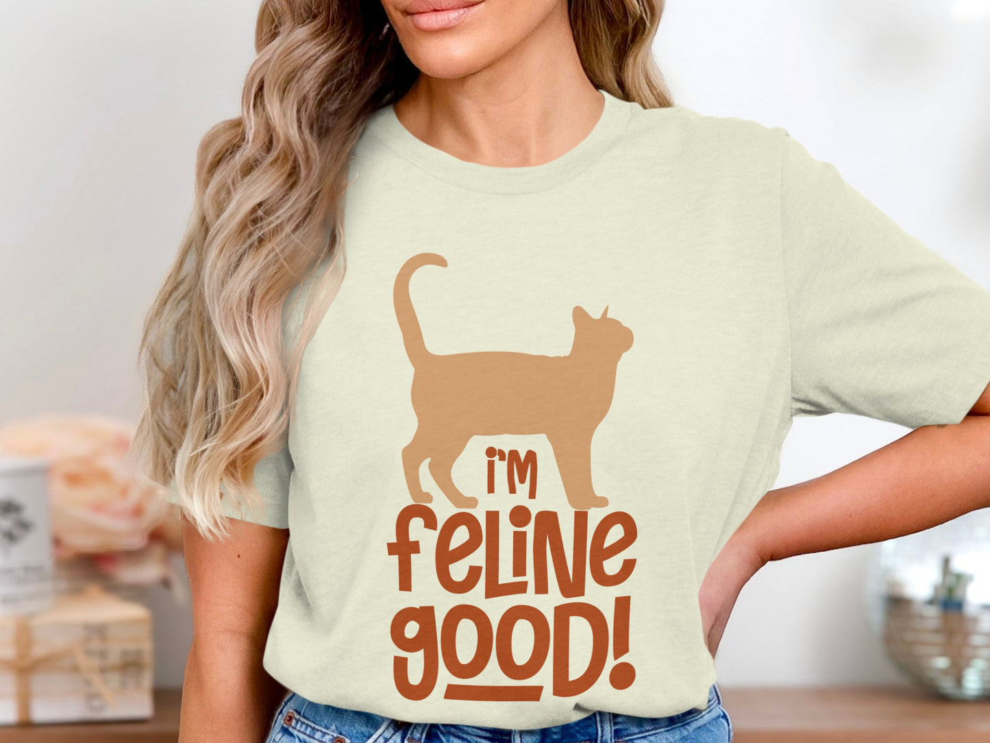 I'm Feline Good - Cat Silhouette Tee