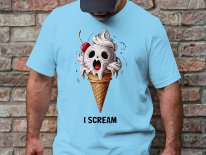 Chilling Treat Tee - Spooky & Sweet Ice Cream Skull