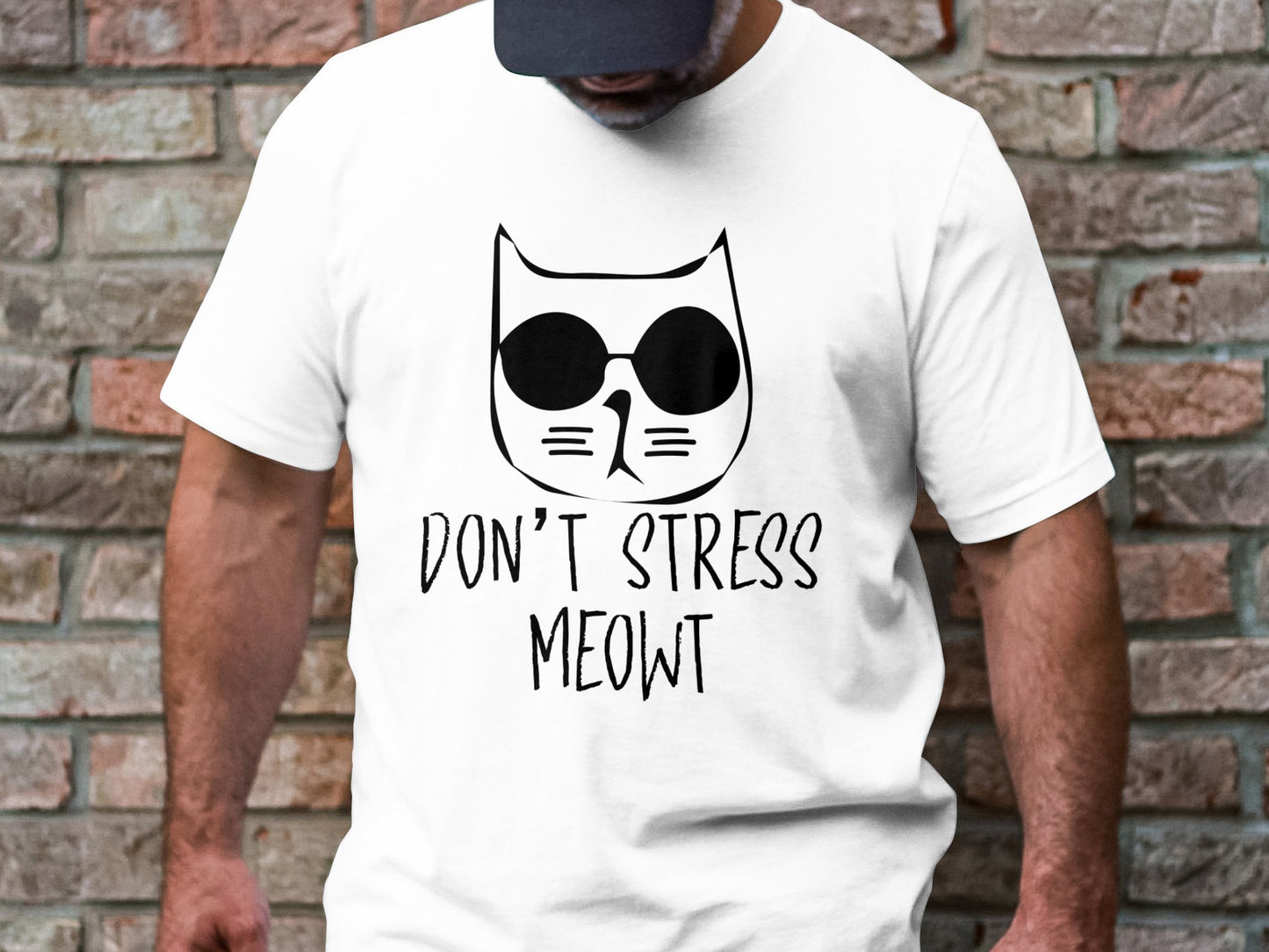 Sunglass Cat Serenity - Unwind with a 'Don't Stress Meowt' Vibe