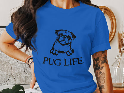 Pug Life Cartoon Tee - Embrace the Pug Attitude