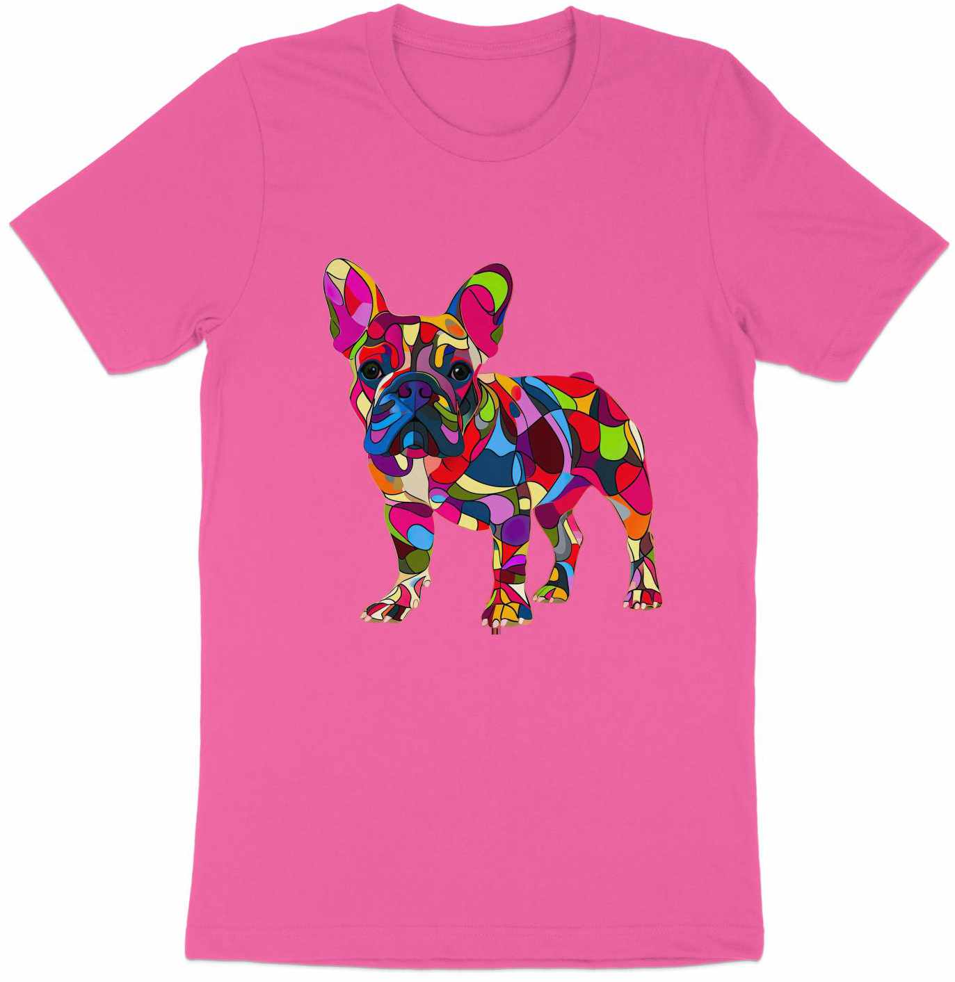 Kaleido Pup French Bulldog Tee - A Spectrum of Fun