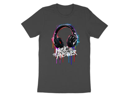 DJ Headphones - 'Music Is The Answer' Graffiti Headphones Tee