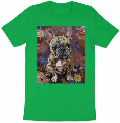 Frenchie in Floral Tee - Petals of Personality