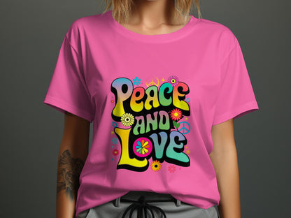 Peace and Love Tee - Groovy Flower Power Revolution