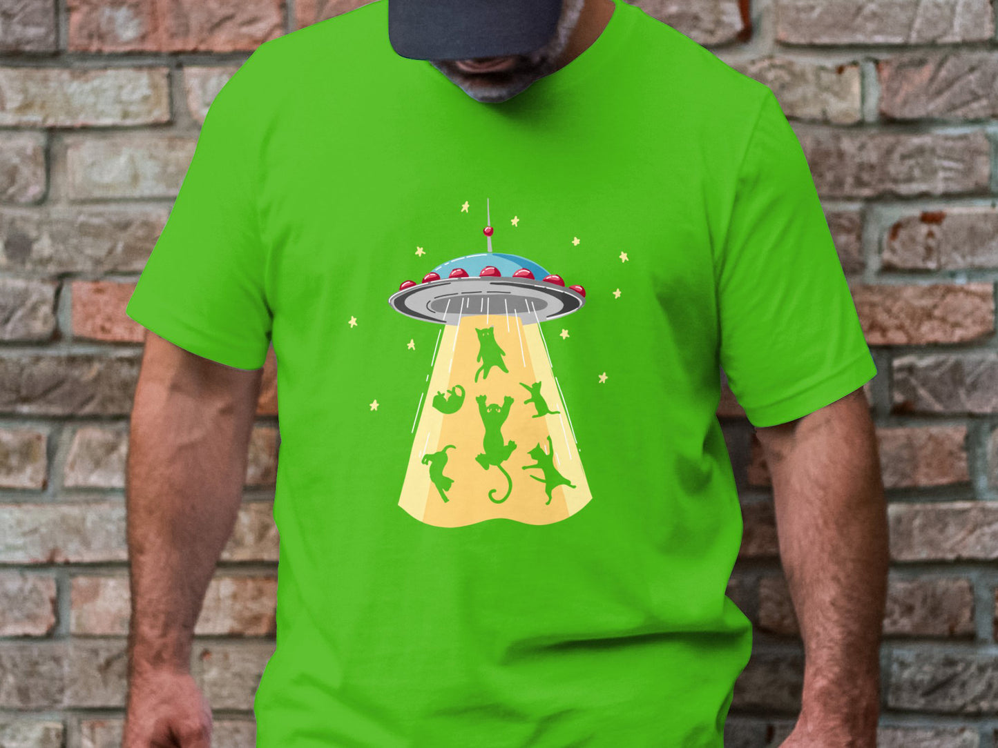 Cat-astrophic Abduction Tee - Whiskers In Space