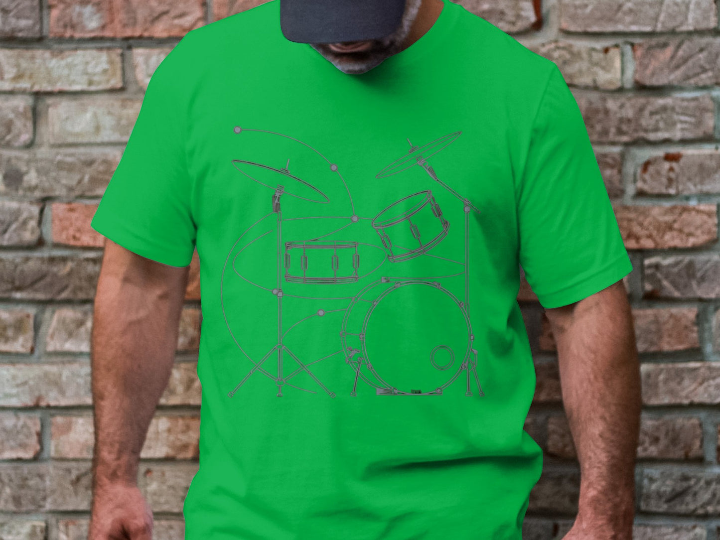 Rhythm And Lines - Minimalist Drummer Tee
