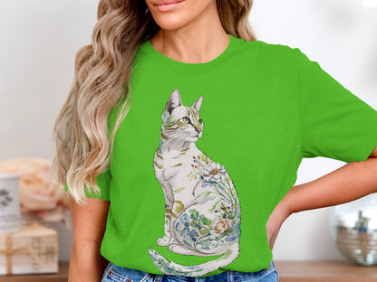 Nature’s Purrfection Watercolor Cat T-Shirt