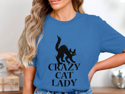 Fierce Feline Spirit Tee - Black Cat Edition, Crazy Cat Lady