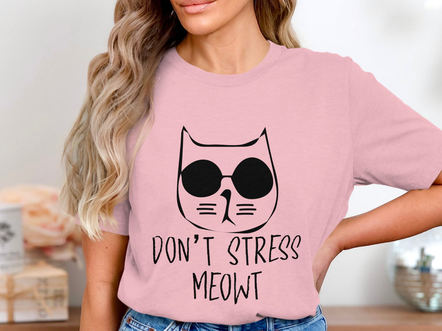 Sunglass Cat Serenity - Unwind with a 'Don't Stress Meowt' Vibe