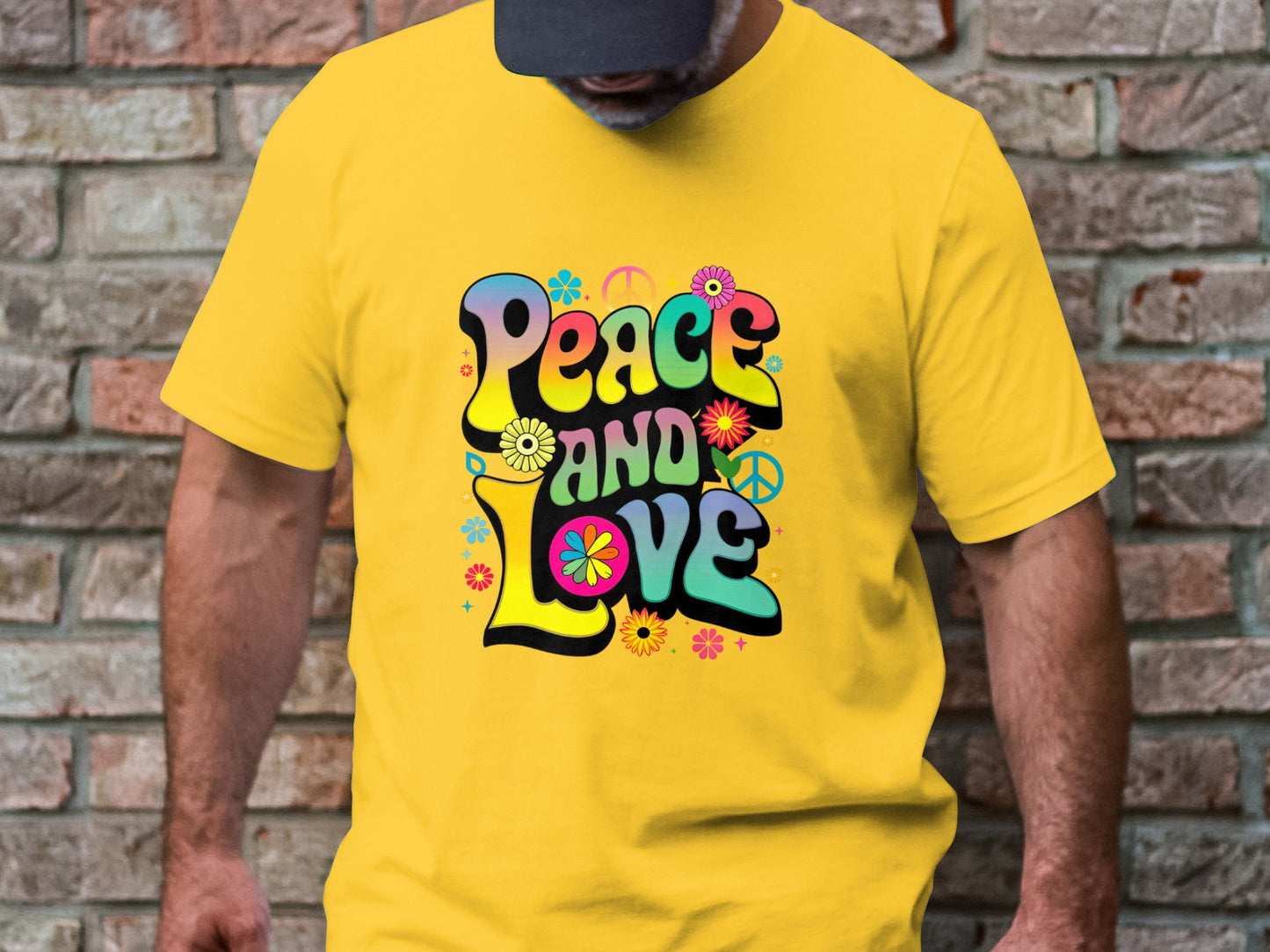 Peace and Love Tee - Groovy Flower Power Revolution