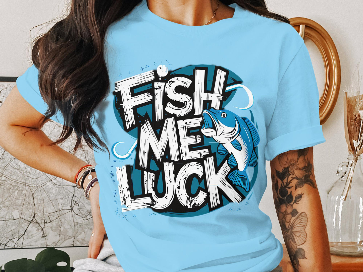 Fish Me Luck - Fun Fishing Graphic Tee