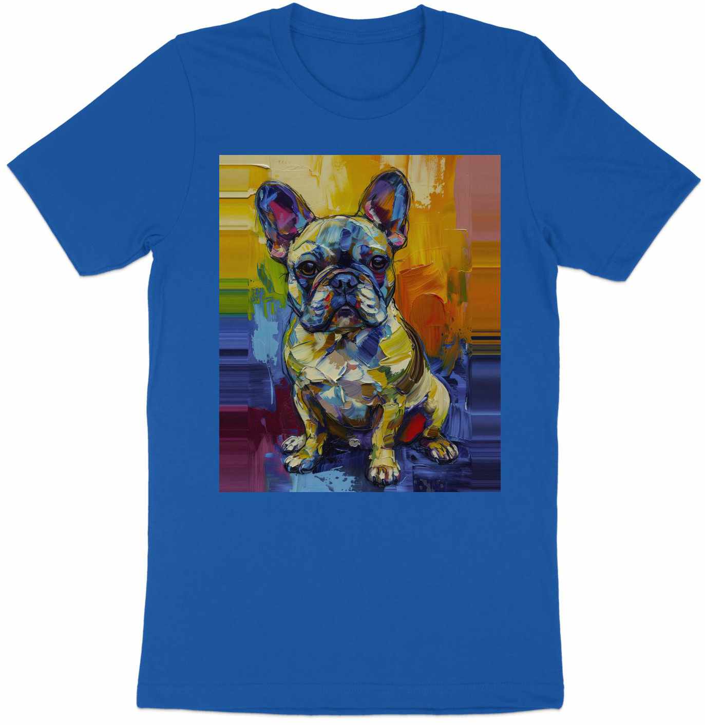 Frenchie in Color Tee - A Masterpiece of Fun