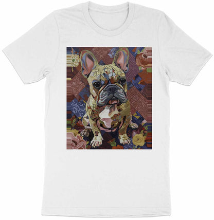 Frenchie in Floral Tee - Petals of Personality