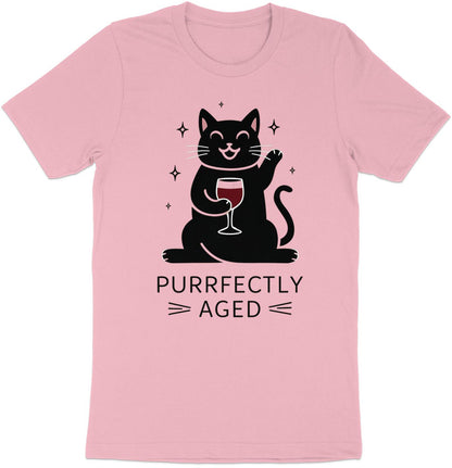 Purrfectly Aged - Wine Connoisseur Cat Tee