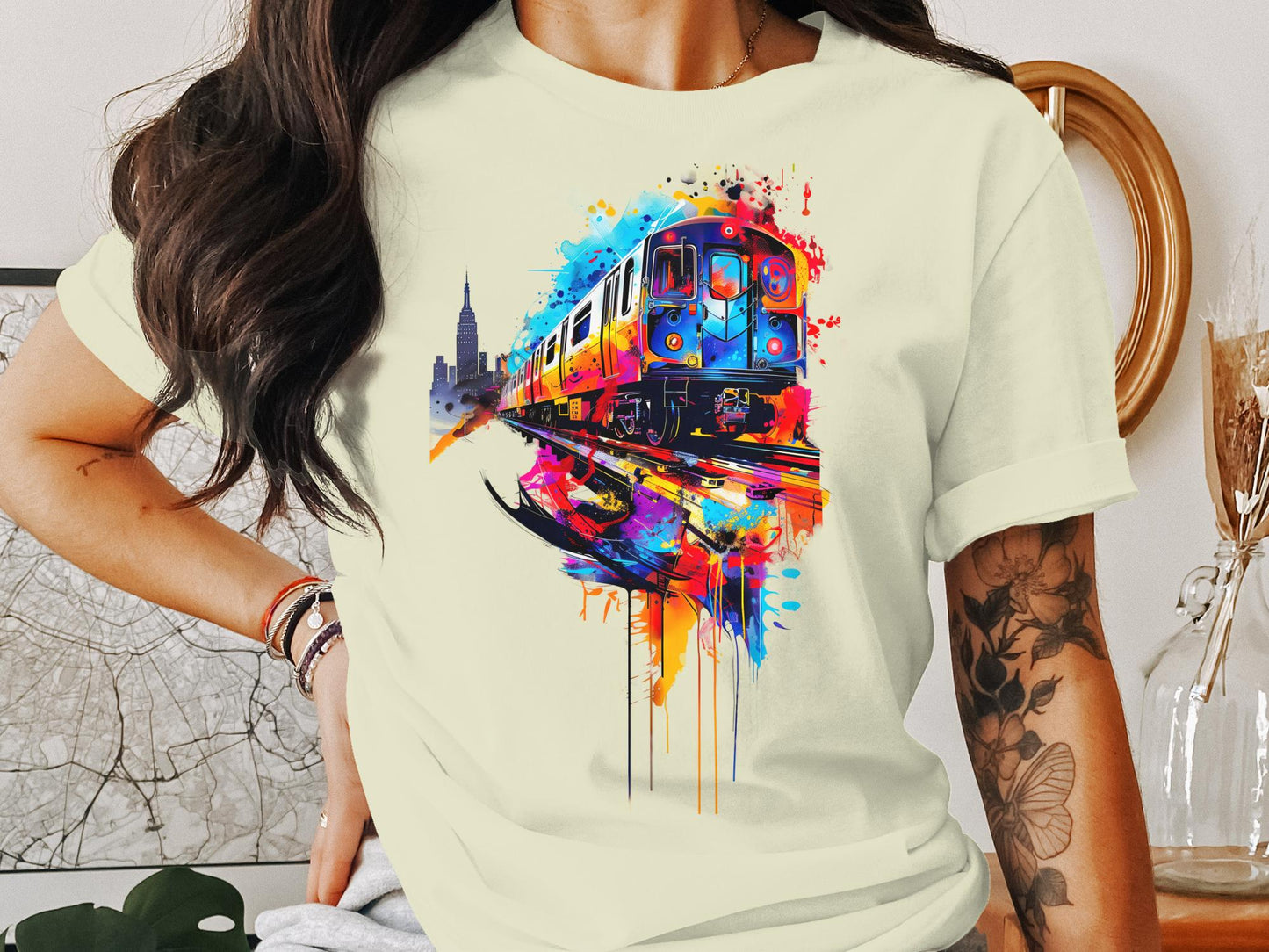 Metro Motion Tee - City Life in Vivid Strokes