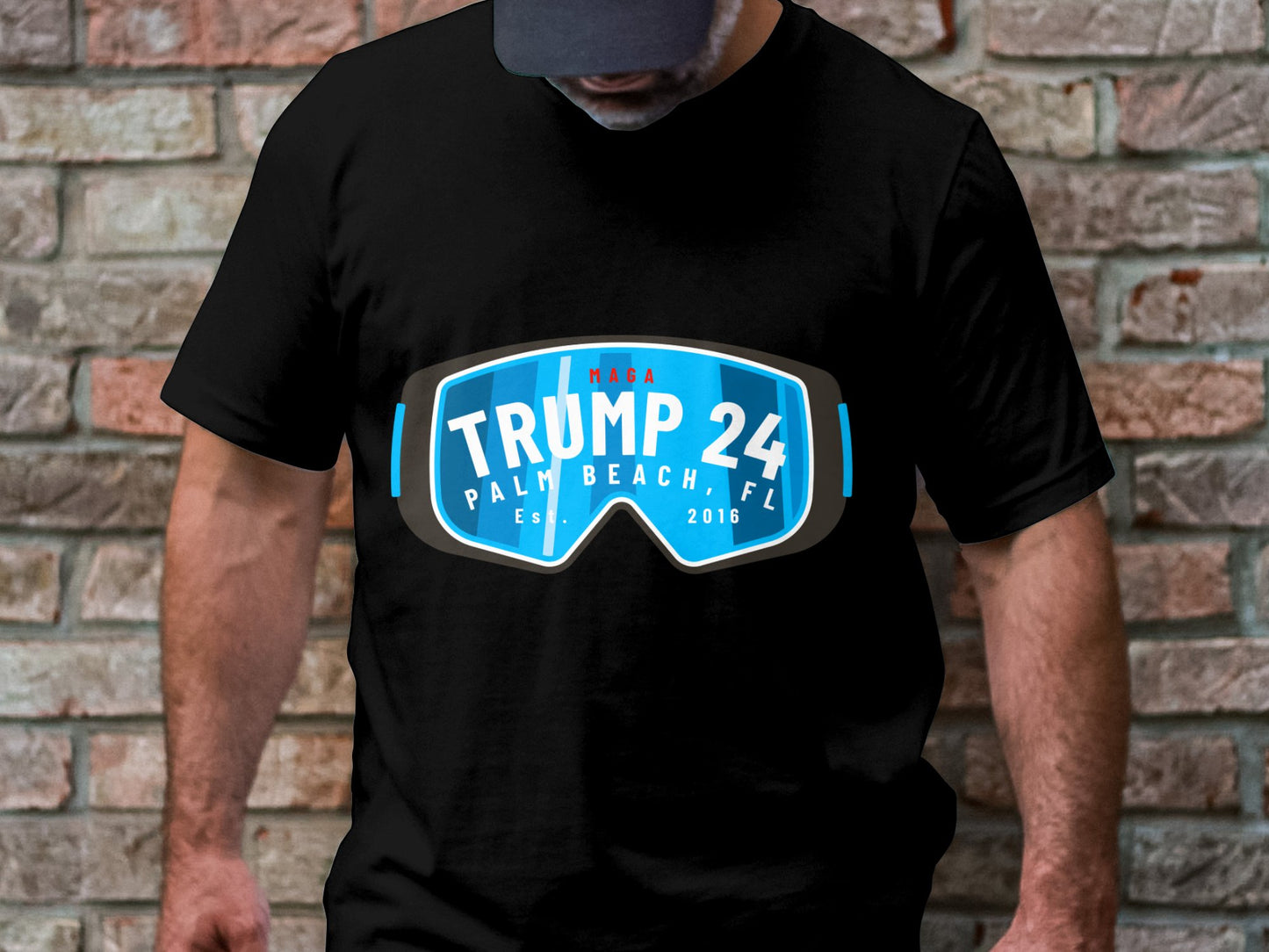 Patriotic Motocross - Trump 24 Palm Beach Graphic Tee