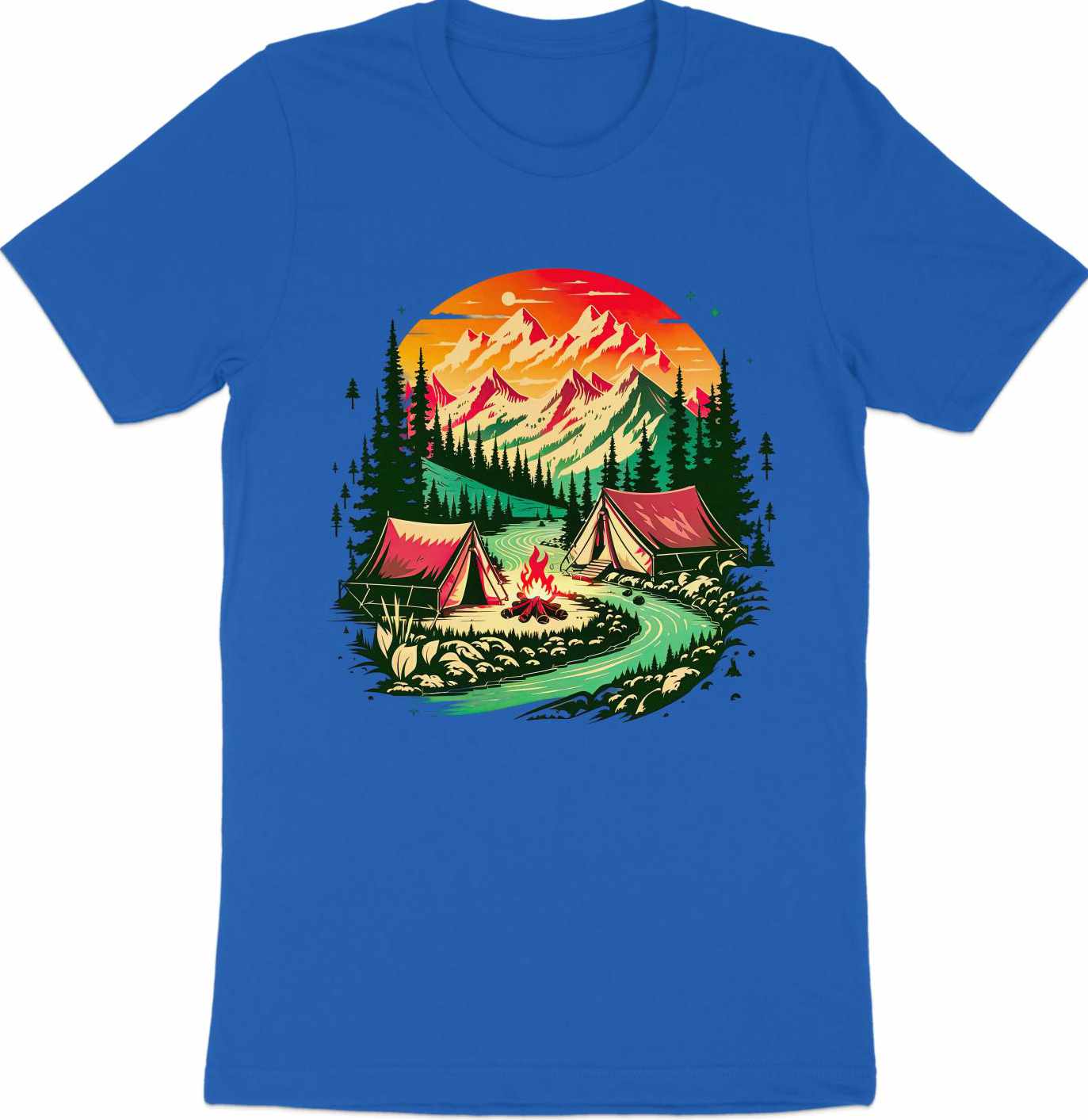Bonfire Bliss by the River Tee – Embrace the Wilderness