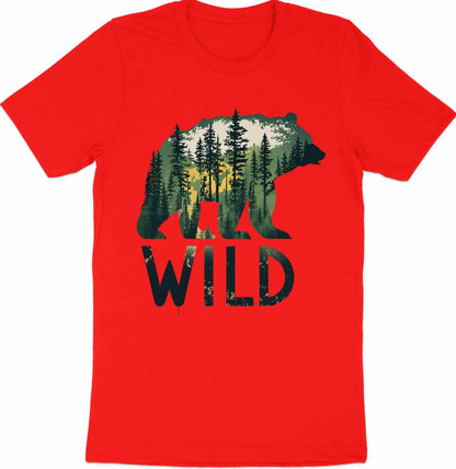 Wilderness Echo - Bear And Forest Vector Tee