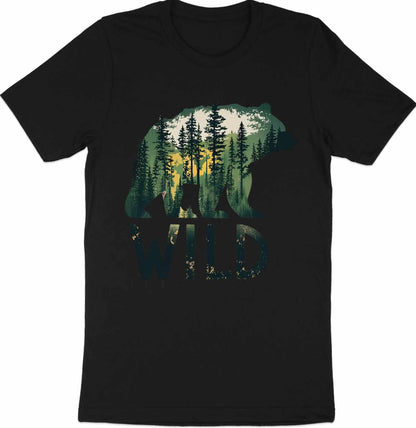 Wilderness Echo - Bear And Forest Vector Tee
