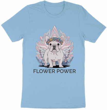 Flower Power Bulldog - Adorable French Bulldog Graphic Tee