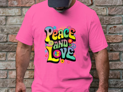 Peace and Love Tee - Groovy Flower Power Revolution
