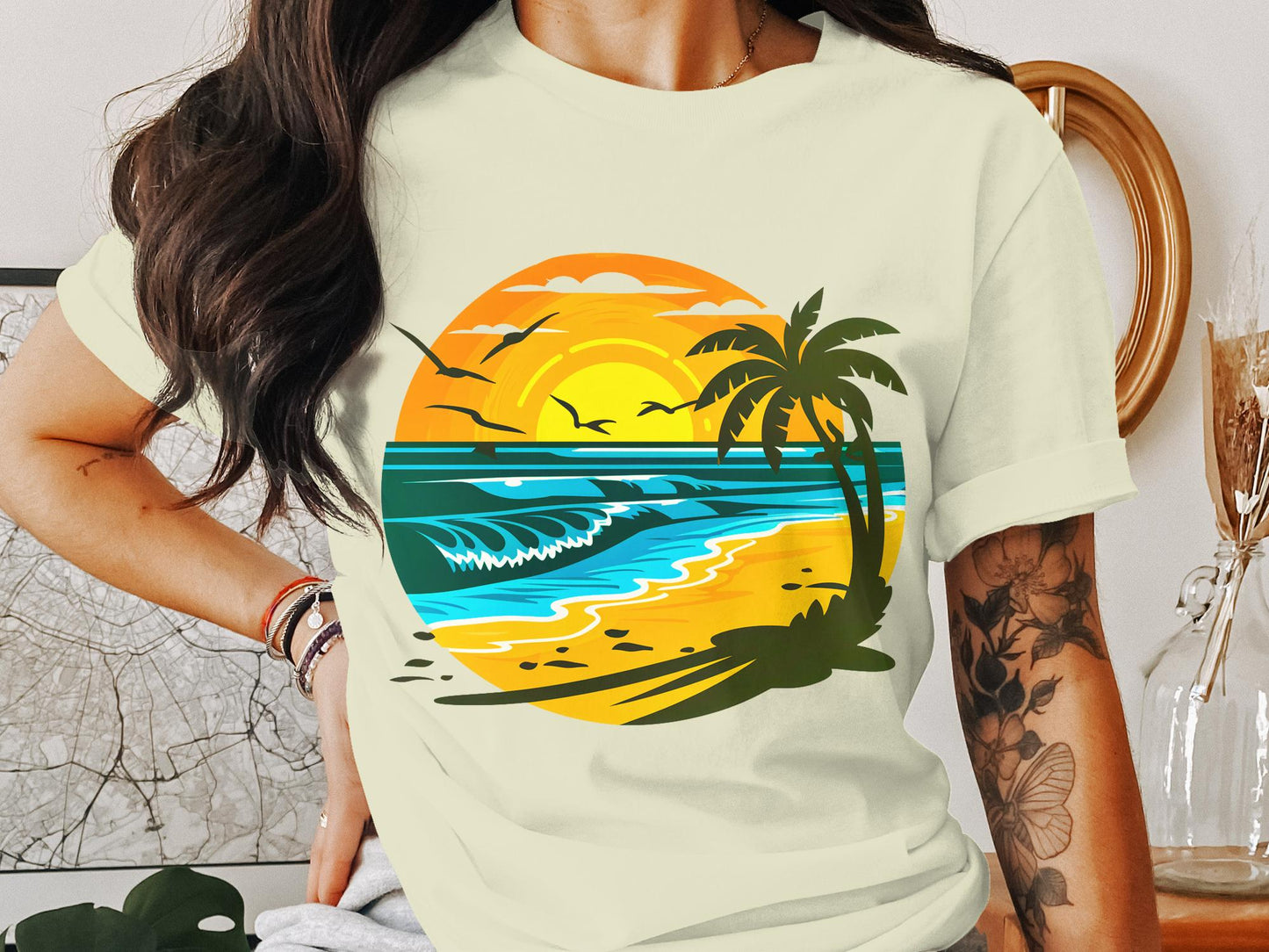 Dawn's Embrace - Beach Sunrise Tee