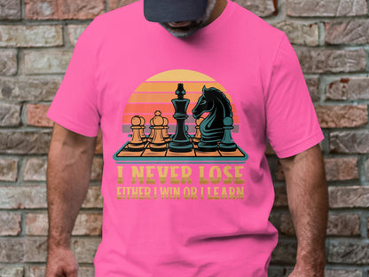 Master of the Game Chessboard Sunset Tee - Inspirational Strategy Shirt