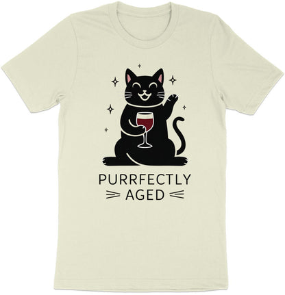Purrfectly Aged - Wine Connoisseur Cat Tee