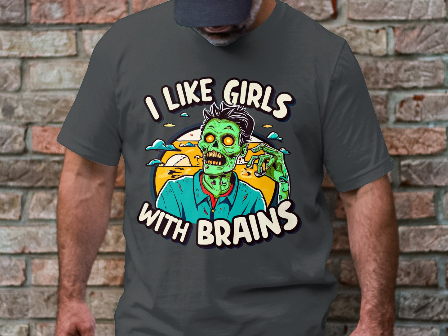 Undead Compliments T-Shirt – 'I Like Girls with Brains'"