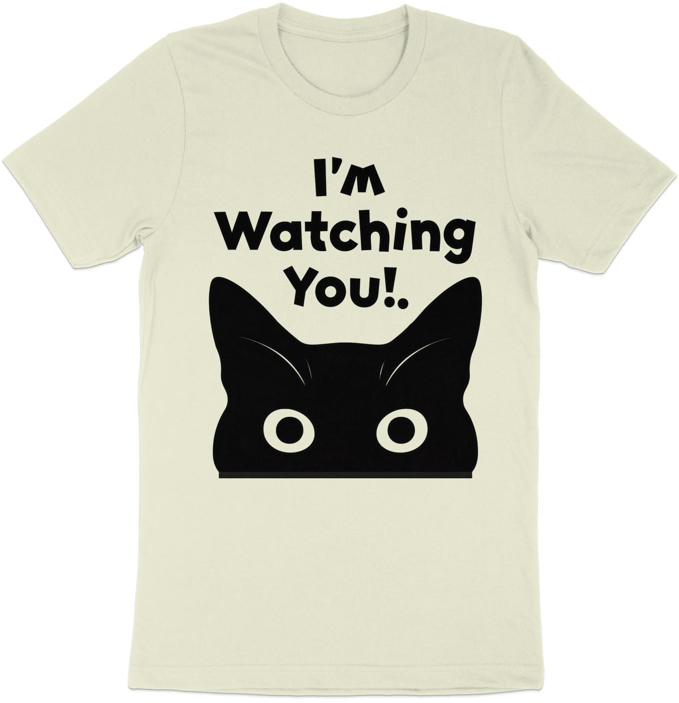 I'm Watching You! Cat Silhouette Tee - Whimsical Feline Fashion