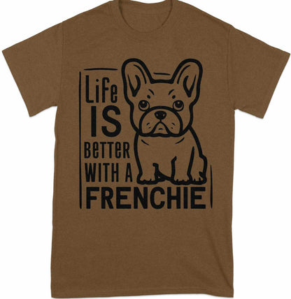 Frenchie Love Tee - Canine Charm in Monochrome