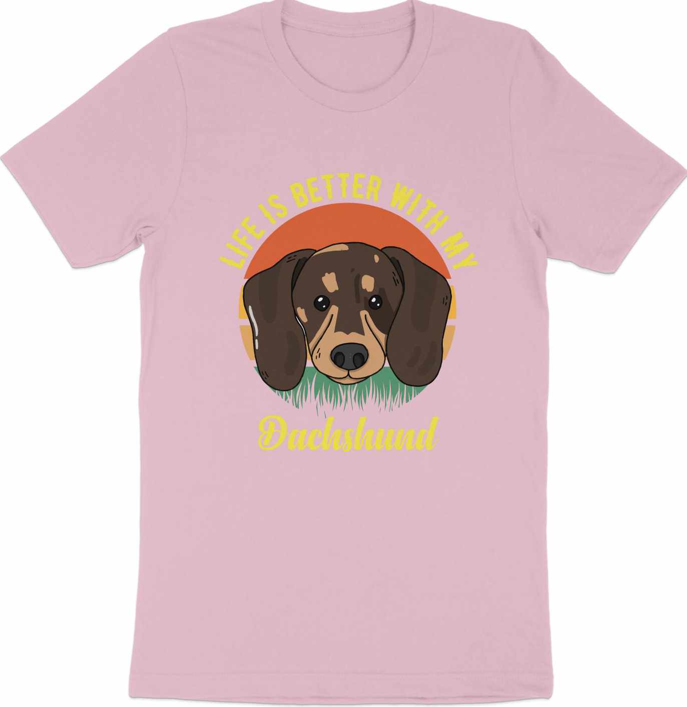 Grassy Gaze - 'Life is Better with My Dachshund' Circular Dog Tee