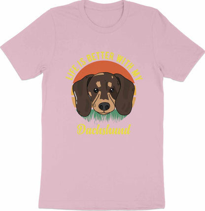 Grassy Gaze - 'Life is Better with My Dachshund' Circular Dog Tee