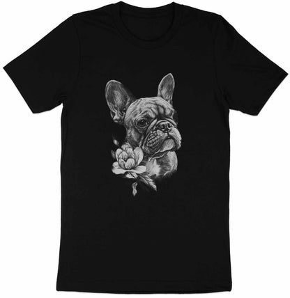 Frenchie Florals Tee - Elegance Meets Whimsy