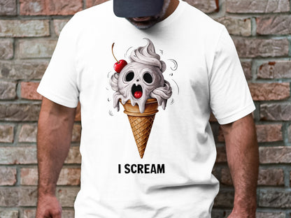 Chilling Treat Tee - Spooky & Sweet Ice Cream Skull