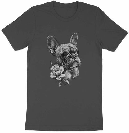 Frenchie Florals Tee - Elegance Meets Whimsy