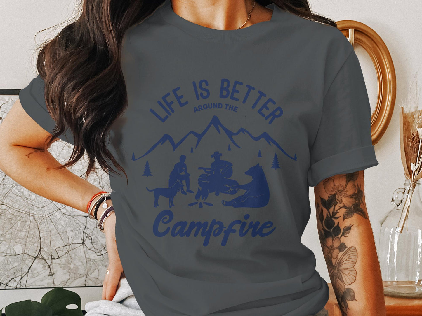 Life is Better Around the Campfire Cozy Campfire T-Shirt