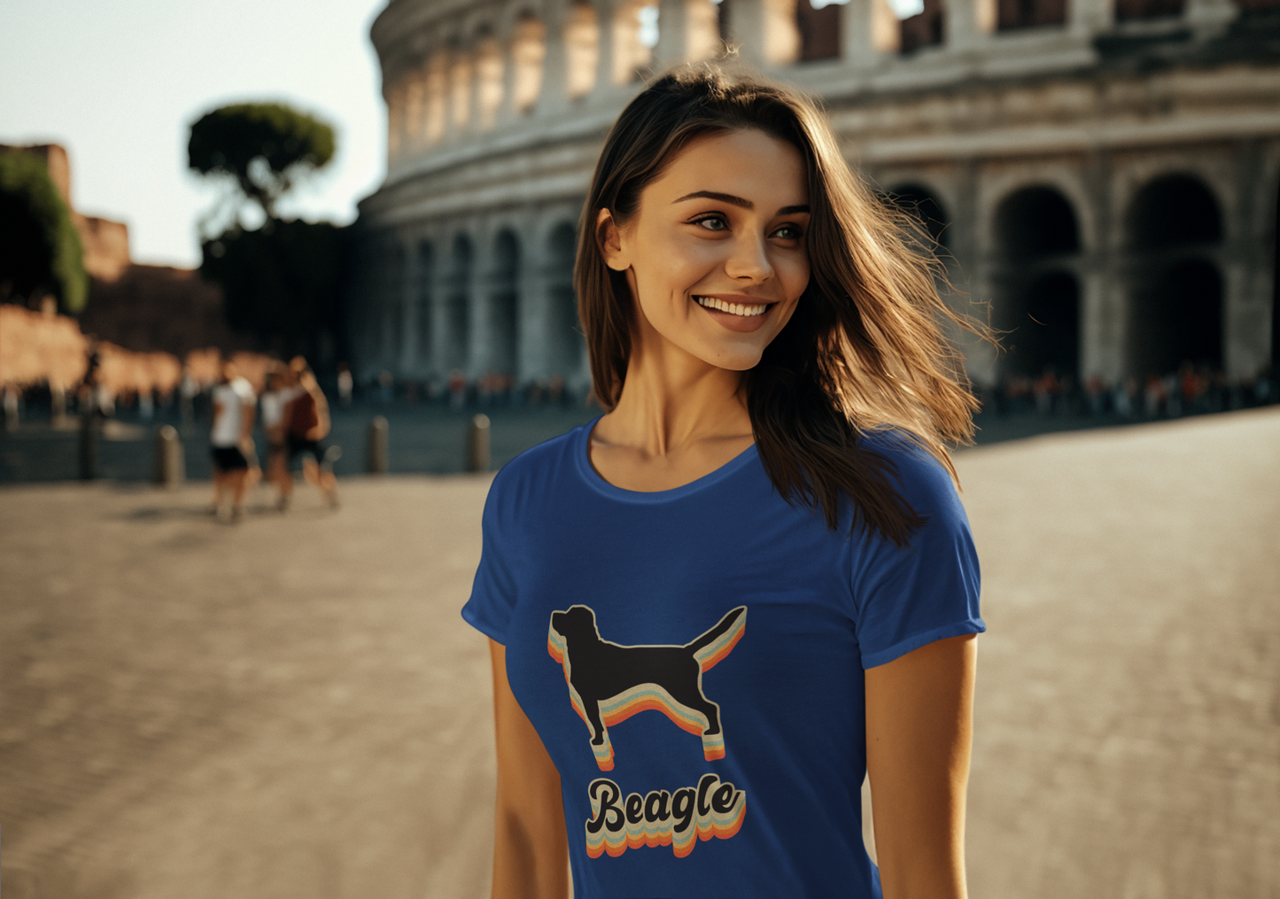 Retro Beagle Boogie - 70's Vintage Beagle Silhouette Tee